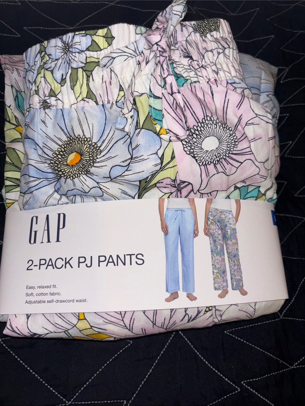 NWT 2 GAP Women's Floral PJ Pants - Pink & Light Blue